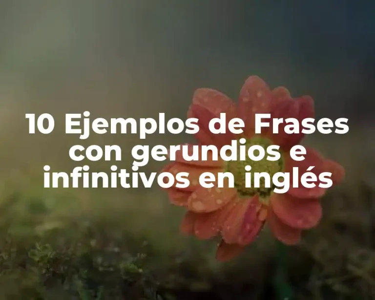 10 Ejemplos de Frases con gerundios e infinitivos en inglés