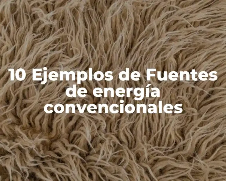 10 Ejemplos de Fuentes de energía convencionales