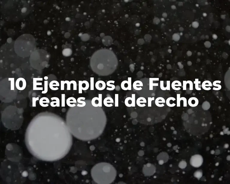 10 Ejemplos de Fuentes reales del derecho