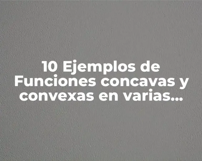 10 Ejemplos de Funciones concavas y convexas en varias variables