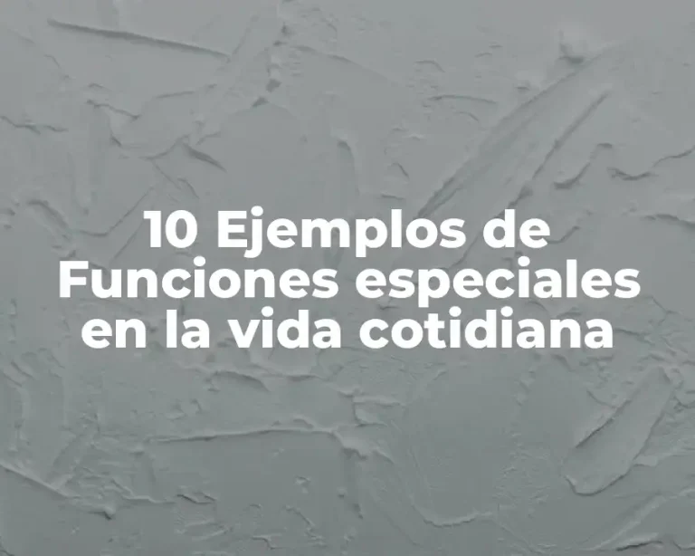 10 Ejemplos de Funciones especiales en la vida cotidiana