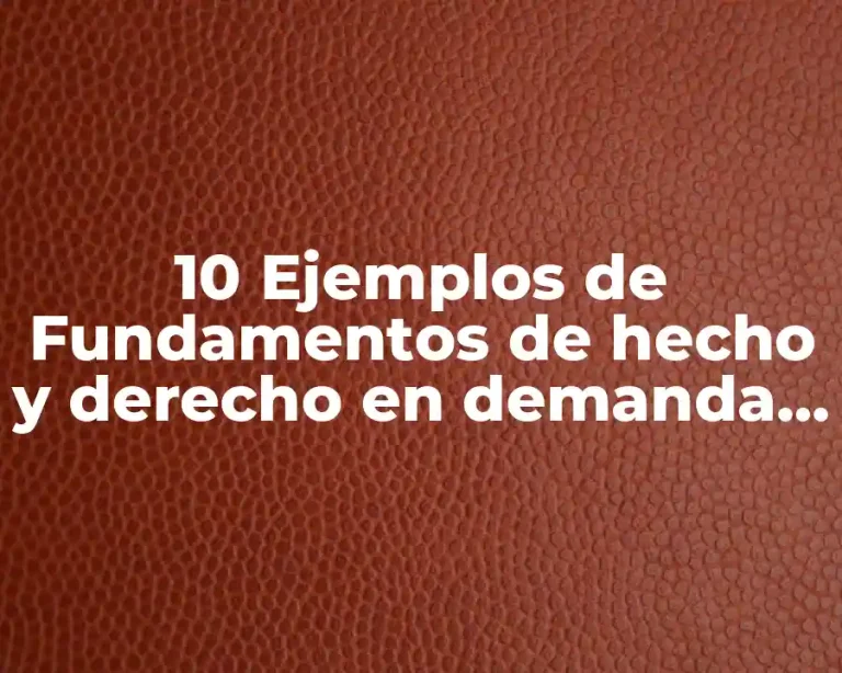 10 Ejemplos de Fundamentos de hecho y derecho en demanda laboral en Colombia