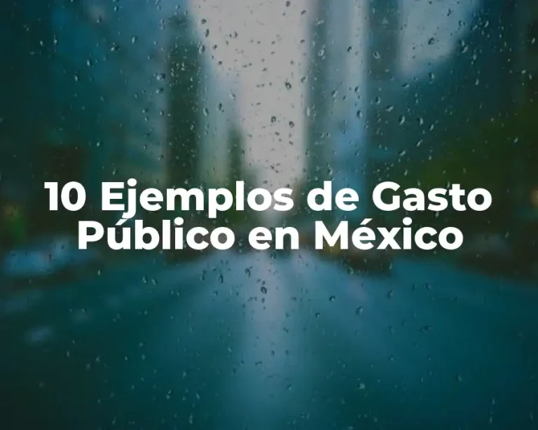 10 Ejemplos de Gasto Público en México