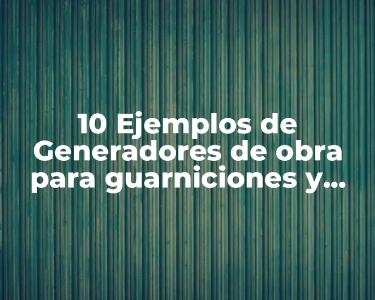10 Ejemplos de Generadores de obra para guarniciones y banquetas