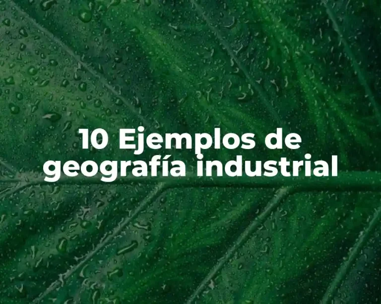 10 Ejemplos de geografía industrial