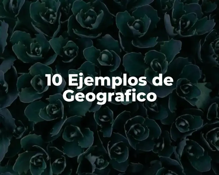 10 Ejemplos de Geografico