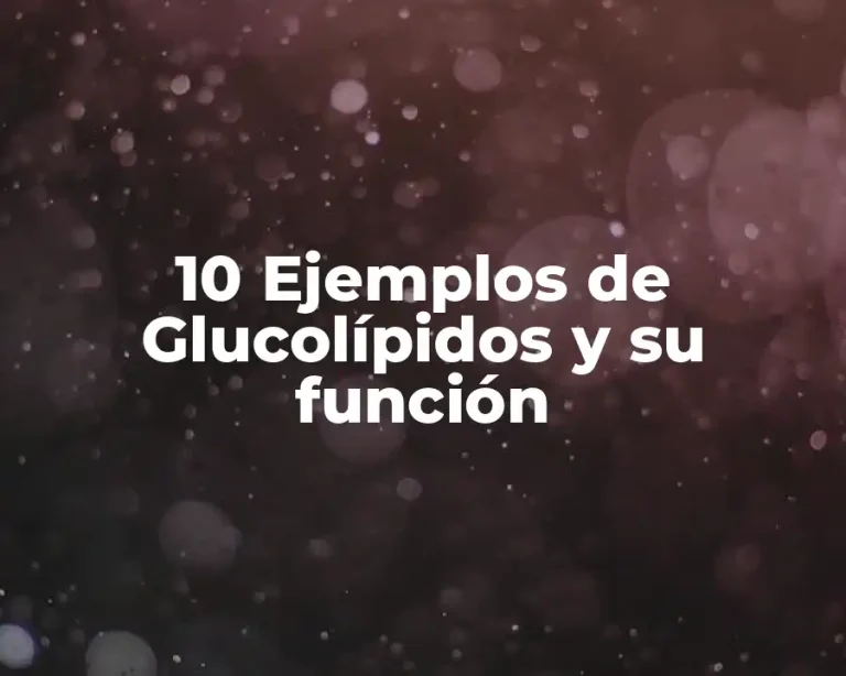 10 Ejemplos de Glucolípidos y su función