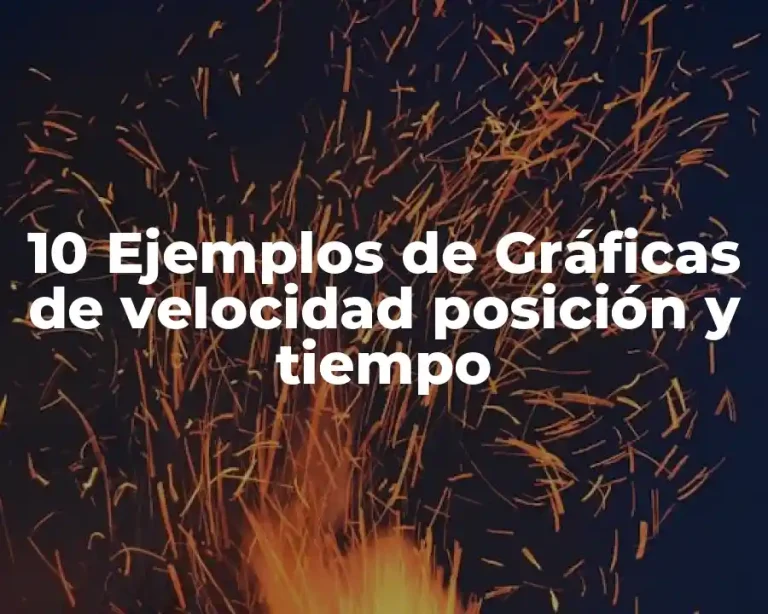 10 Ejemplos de Gráficas de velocidad posición y tiempo