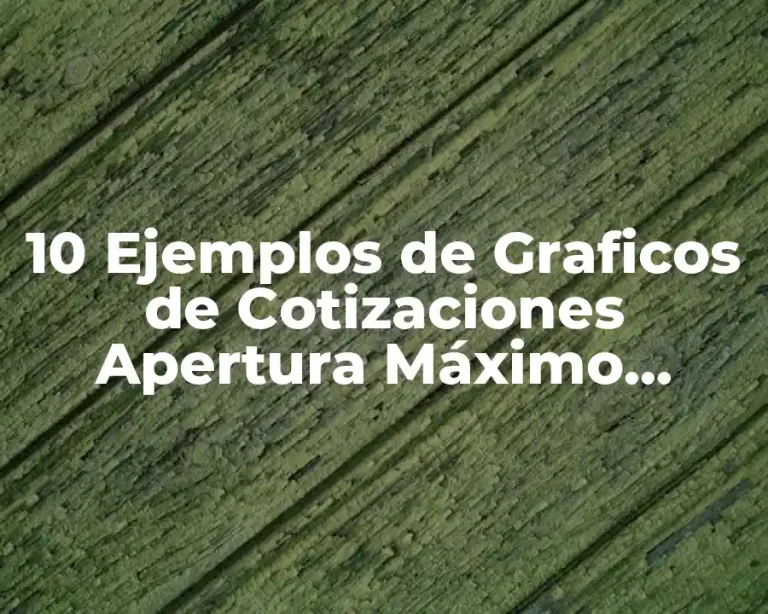 10 Ejemplos de Graficos de Cotizaciones Apertura Máximo Mínimo Cierre