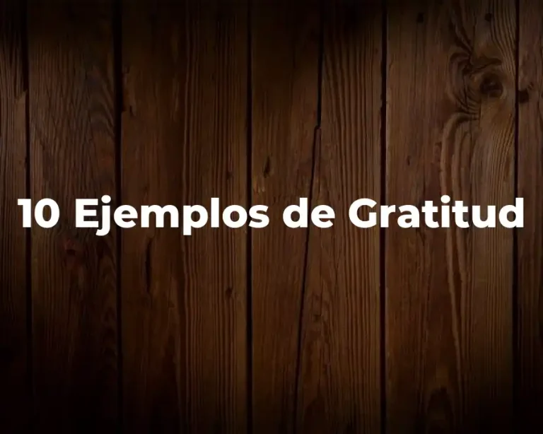 10 Ejemplos de Gratitud