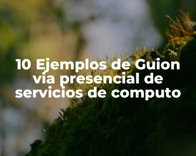10 Ejemplos de Guion via presencial de servicios de computo