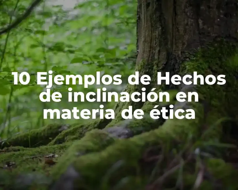 10 Ejemplos de Hechos de inclinación en materia de ética