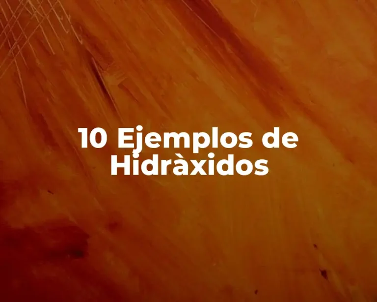 10 Ejemplos de Hidràxidos