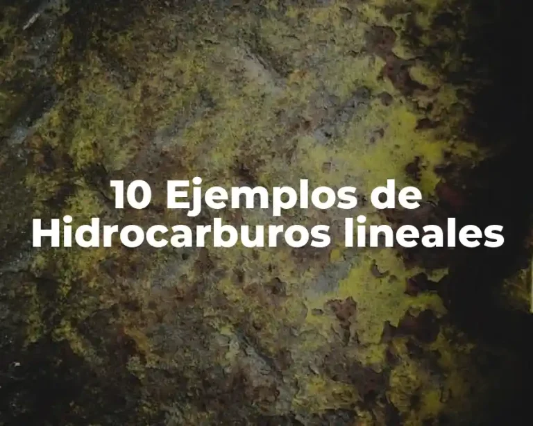 10 Ejemplos de Hidrocarburos lineales