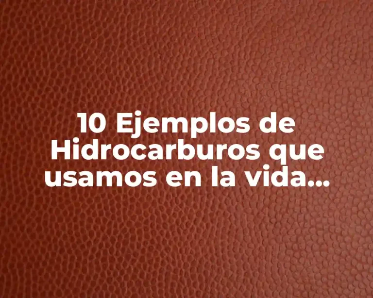 10 Ejemplos de Hidrocarburos que usamos en la vida cotidiana