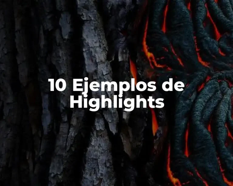 10 Ejemplos de Highlights