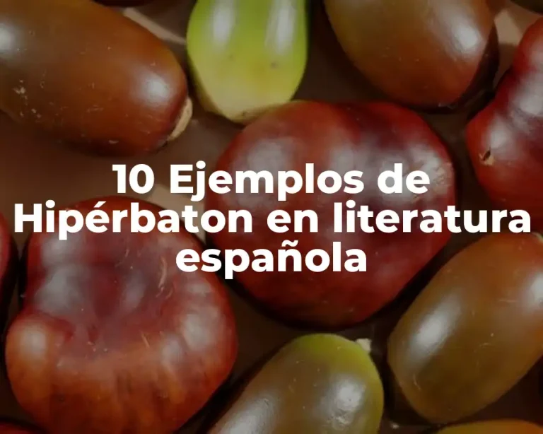 10 Ejemplos de Hipérbaton en literatura española