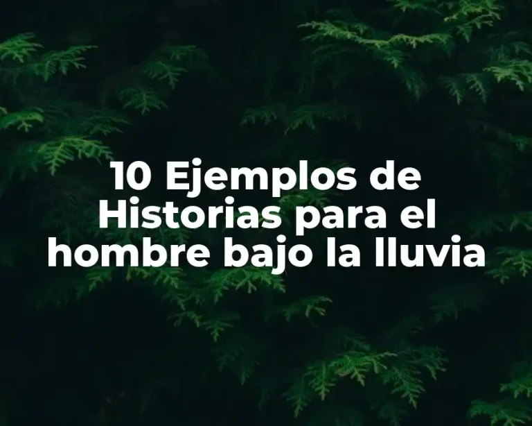 10 Ejemplos de Historias para el hombre bajo la lluvia