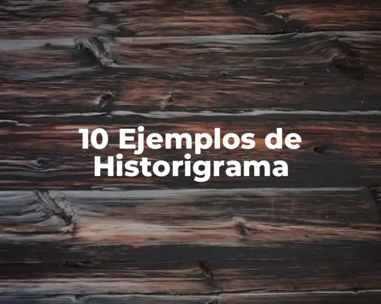 10 Ejemplos de Historigrama