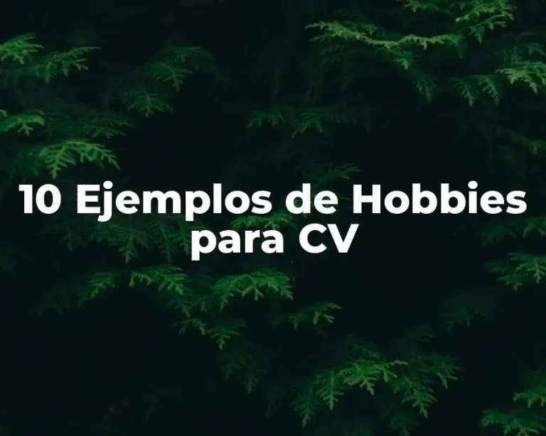 10 Ejemplos de Hobbies para CV