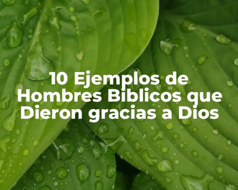 10 Ejemplos de Hombres Biblicos que Dieron gracias a Dios