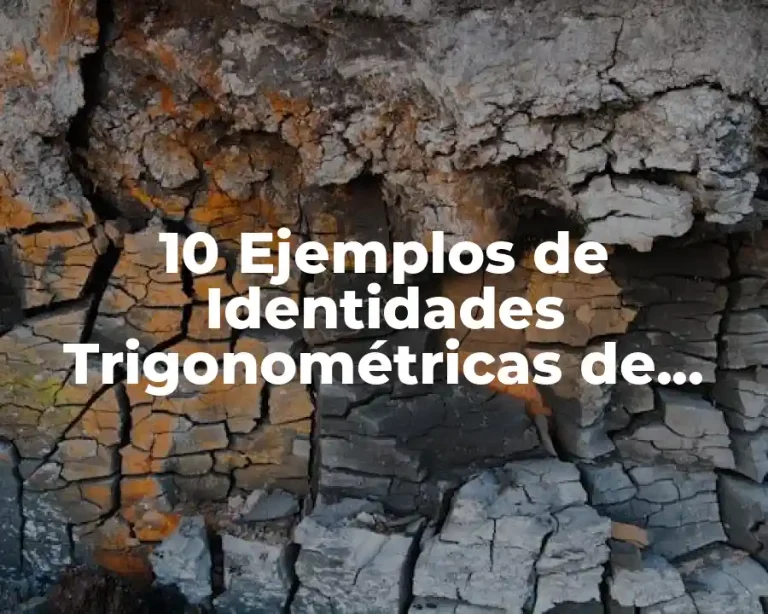 10 Ejemplos de Identidades Trigonométricas de donde Sale la Identidad Pitagórica