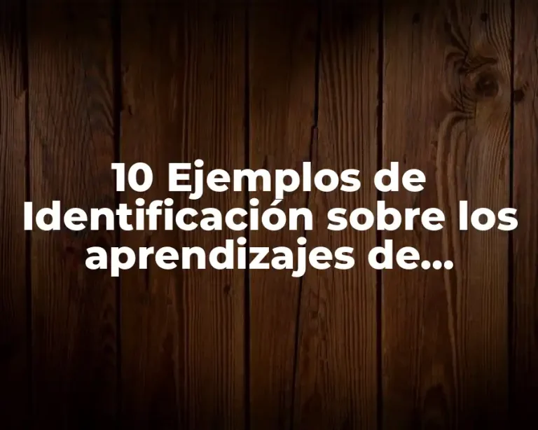 10 Ejemplos de Identificación sobre los aprendizajes de lenguaje y comunicación