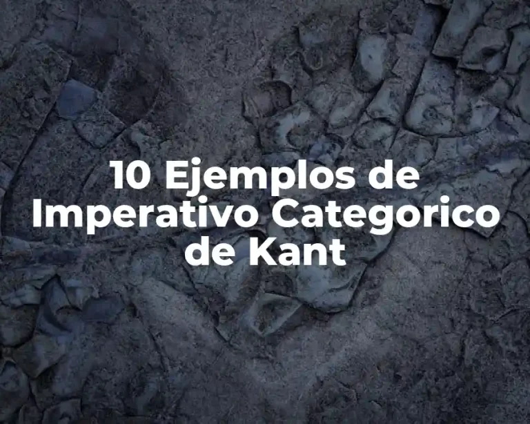 10 Ejemplos de Imperativo Categorico de Kant
