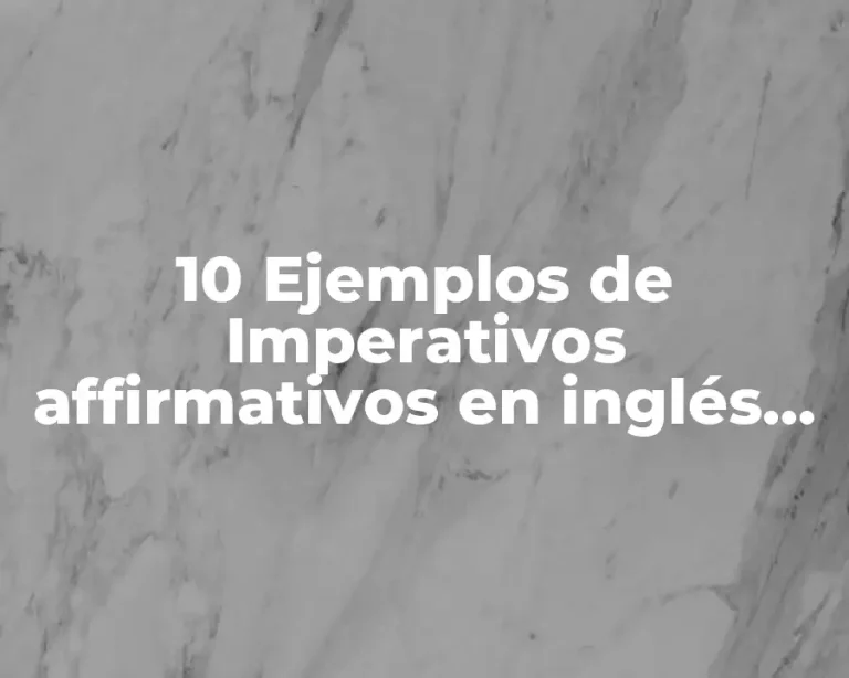 10 Ejemplos de Imperativos affirmativos en inglés de un deporte