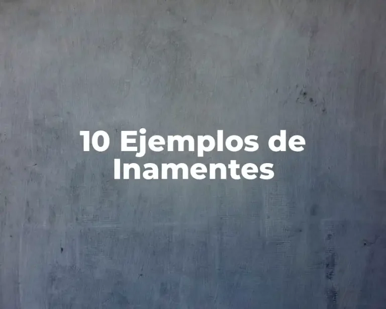 10 Ejemplos de Inamentes