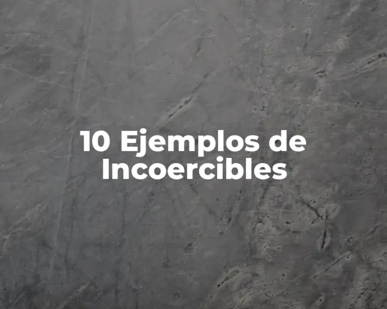 10 Ejemplos de Incoercibles