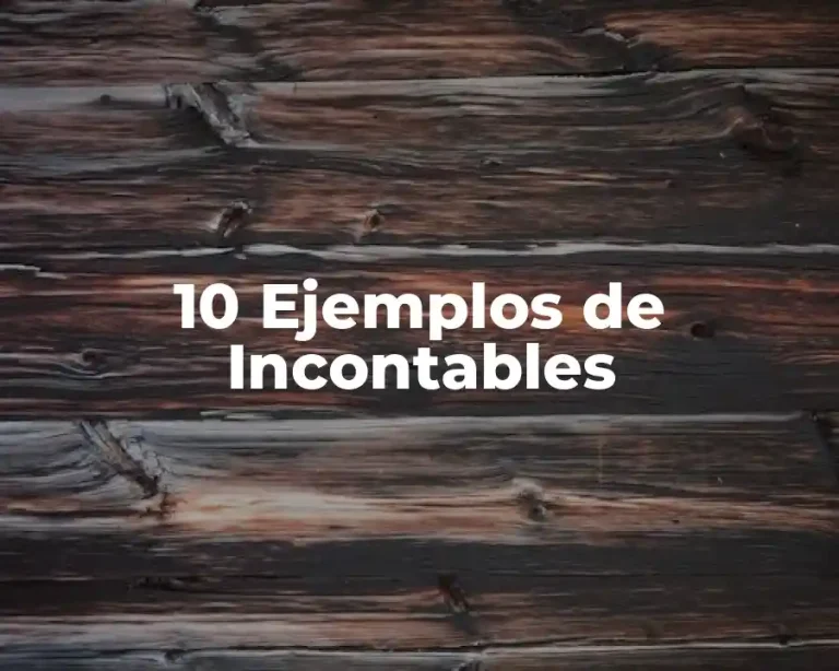 10 Ejemplos de Incontables