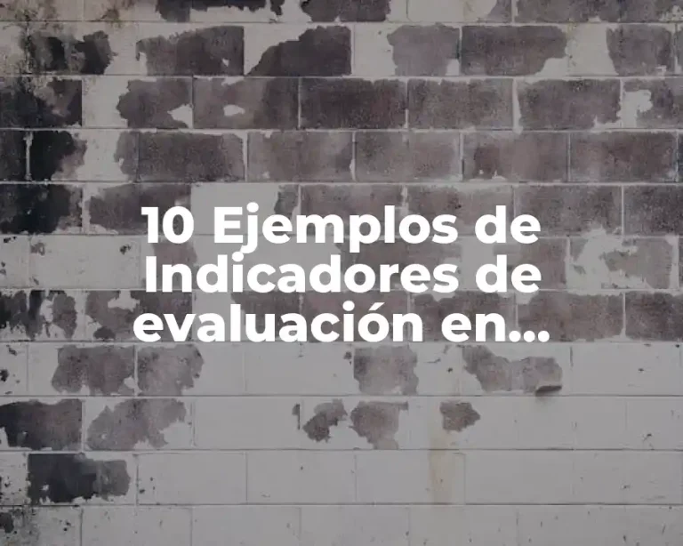 10 Ejemplos de Indicadores de evaluación en educación inicial