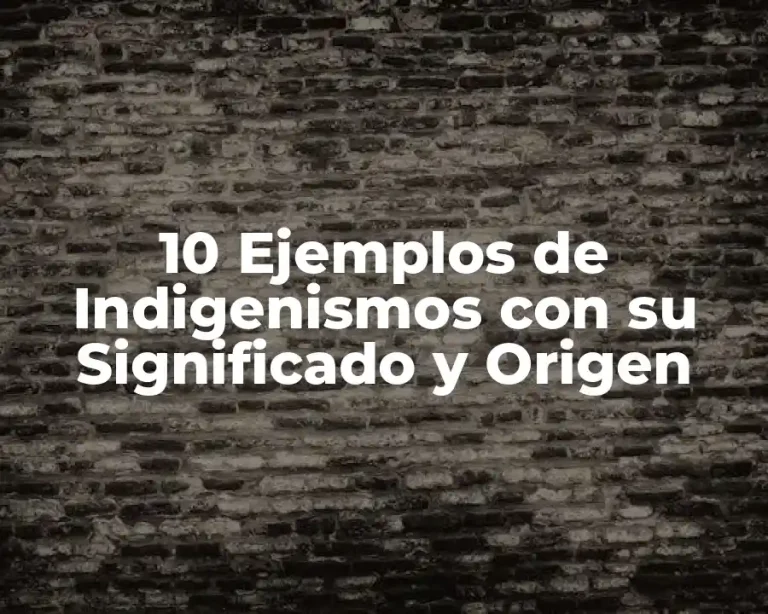 10 Ejemplos de Indigenismos con su Significado y Origen