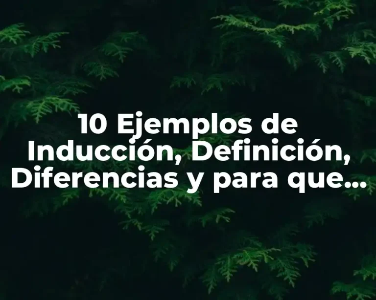 10 Ejemplos de Inducción, Definición, Diferencias y para que sirve