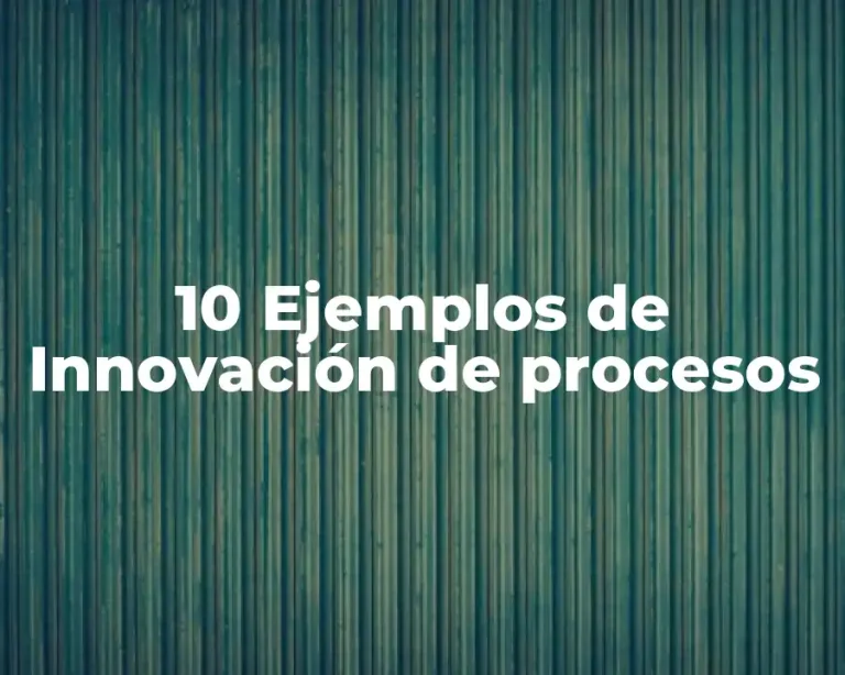 10 Ejemplos de Innovación de procesos