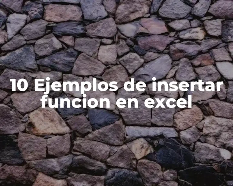 10 Ejemplos de insertar funcion en excel