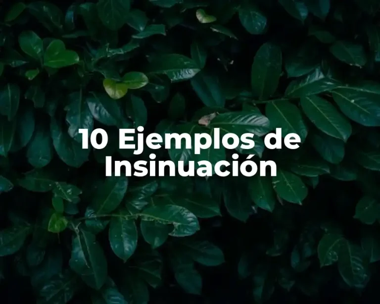 10 Ejemplos de Insinuación