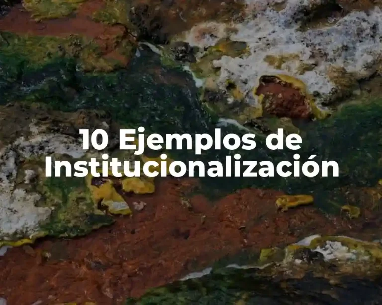 10 Ejemplos de Institucionalización