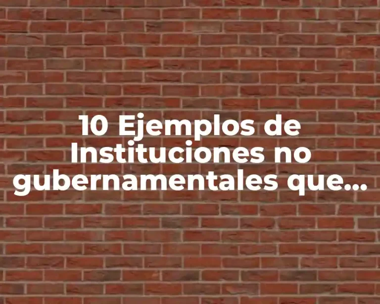 10 Ejemplos de Instituciones no gubernamentales que respaldan los derechos humanos