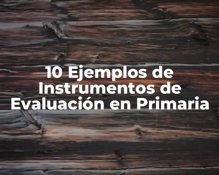 10 Ejemplos de Instrumentos de Evaluación en Primaria