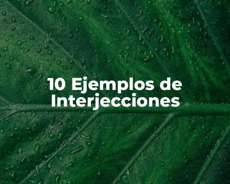 10 Ejemplos de Interjecciones