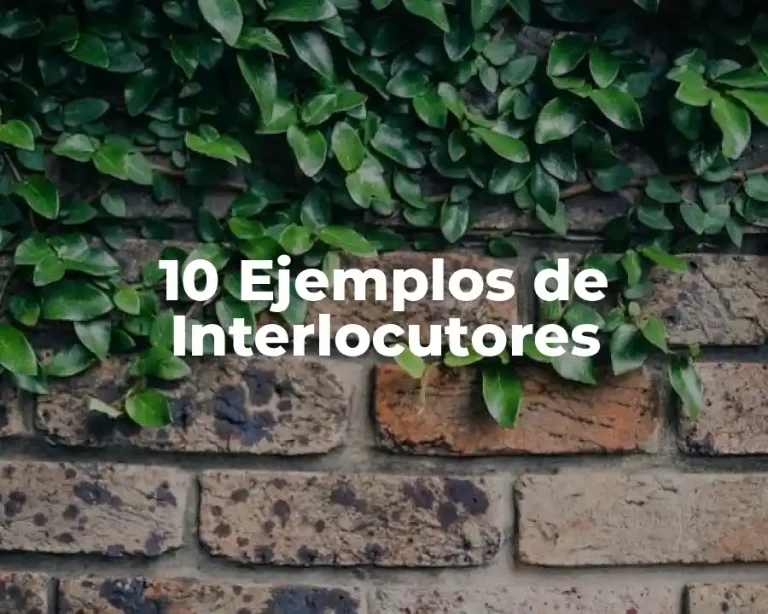 10 Ejemplos de Interlocutores