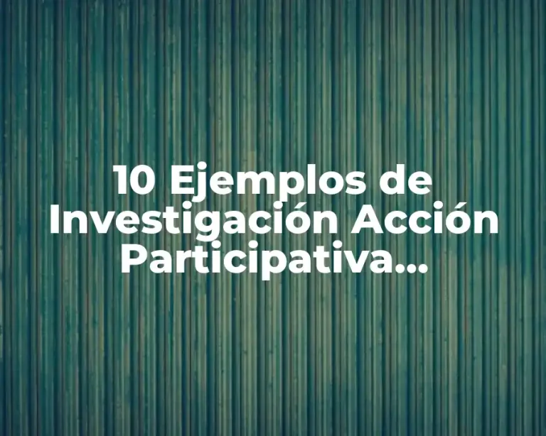 10 Ejemplos de Investigación Acción Participativa Transformadora en Educación