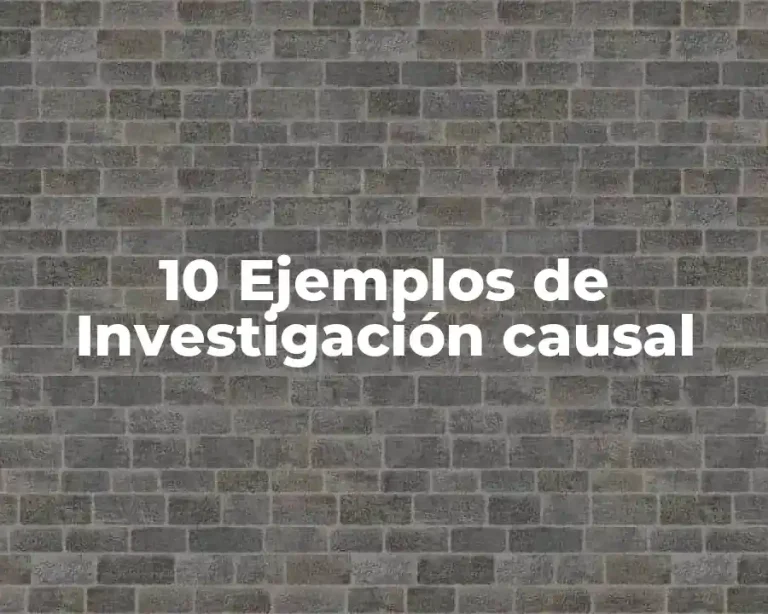 10 Ejemplos de Investigación causal