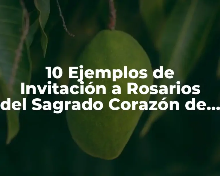 10 Ejemplos de Invitación a Rosarios del Sagrado Corazón de Jesús