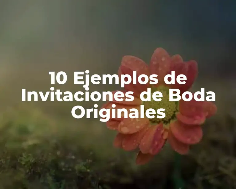 10 Ejemplos de Invitaciones de Boda Originales