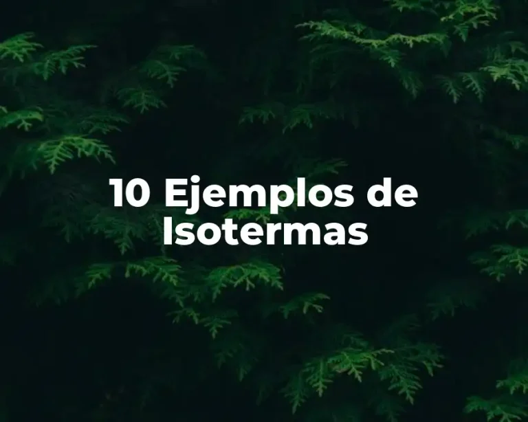 10 Ejemplos de Isotermas