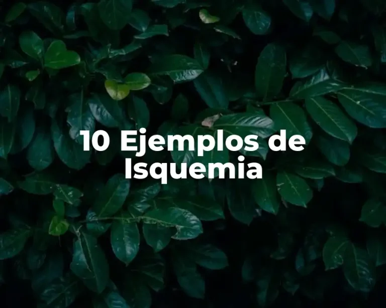 10 Ejemplos de Isquemia