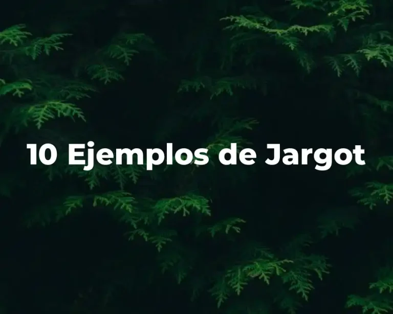 10 Ejemplos de Jargot